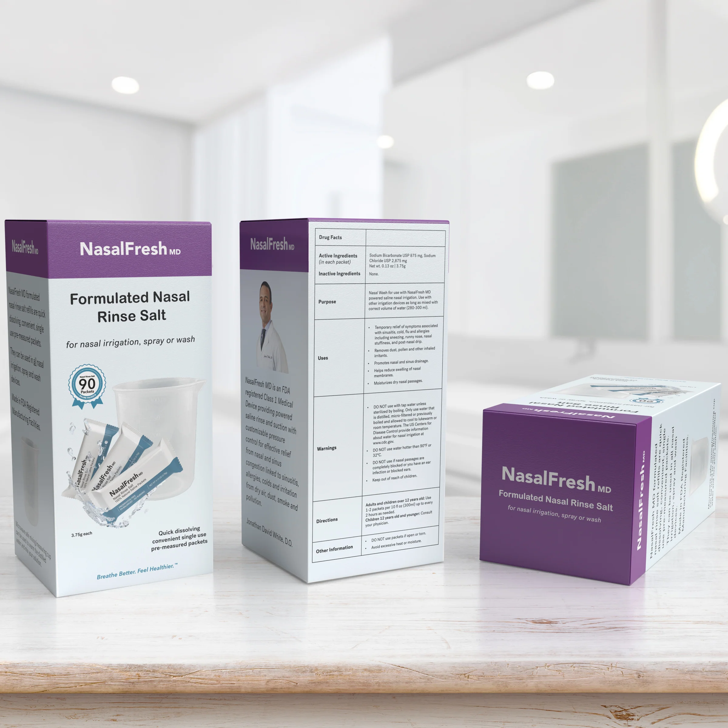 Nasal Rinse Salt Refill – 90 Pack with Cup + Stirrer - Image 3